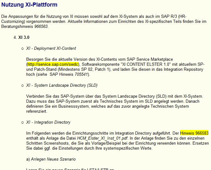 Referenzen SAP Notes B2A IMG