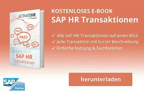 Überblick SAP HR Transaktionen