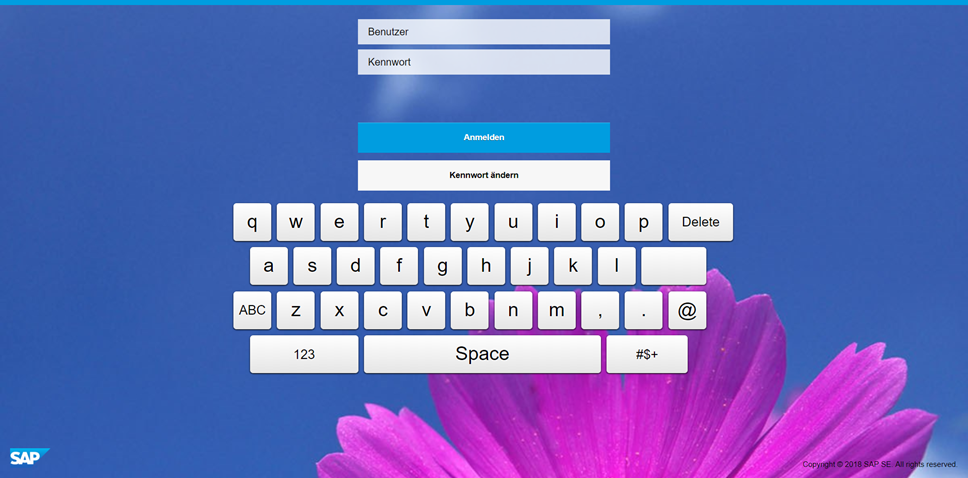 Die virtuelle Fiori Launchpad Tastatur