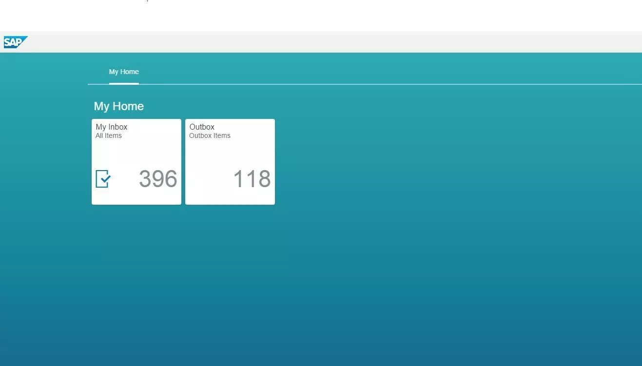 Outbox Tile im Launchpad