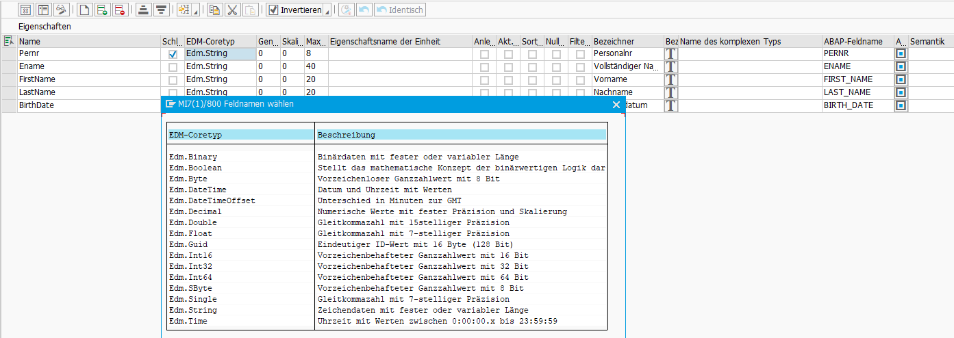 Übersicht EDM-Typen