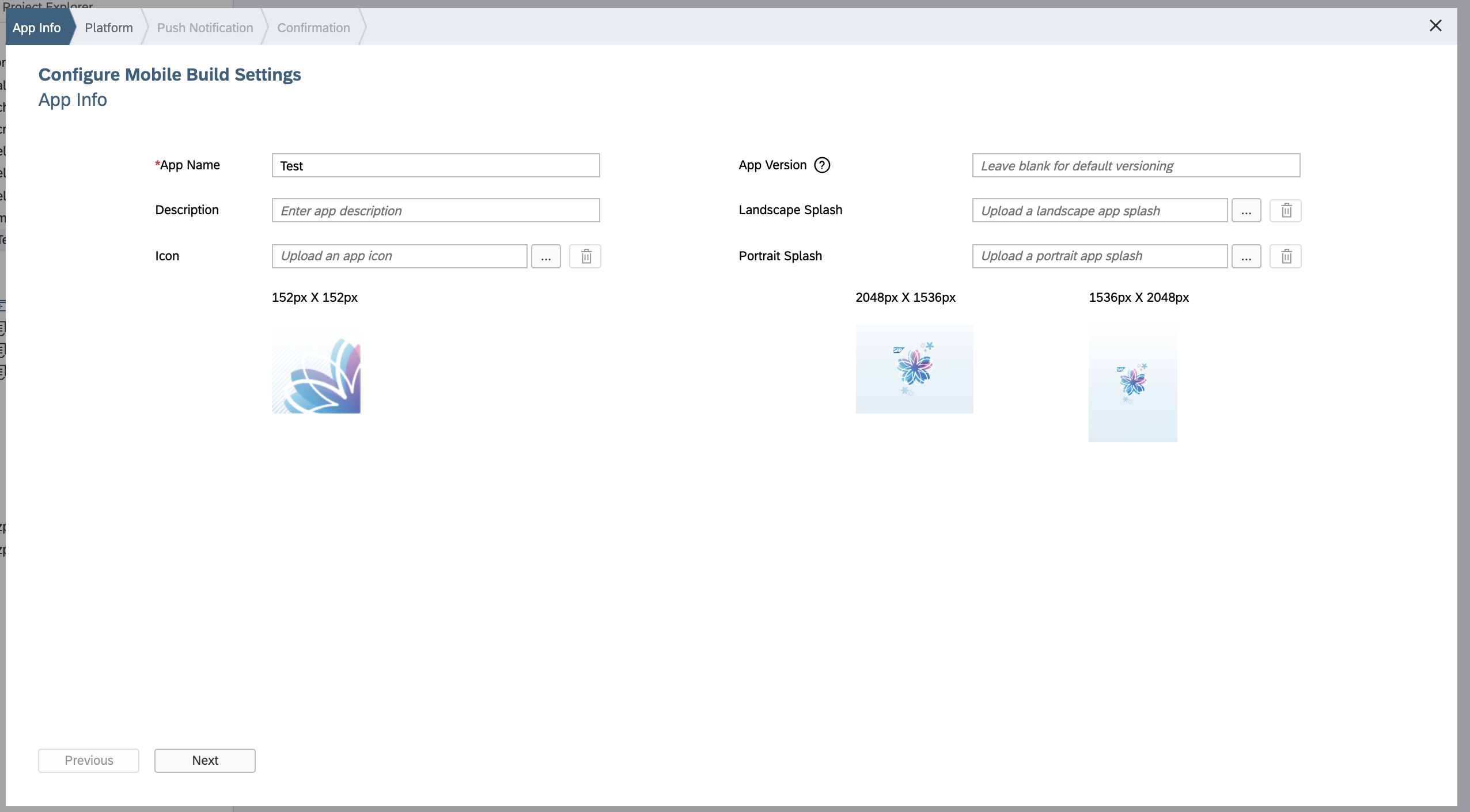 Android-Profile in der WebIDE anlegen