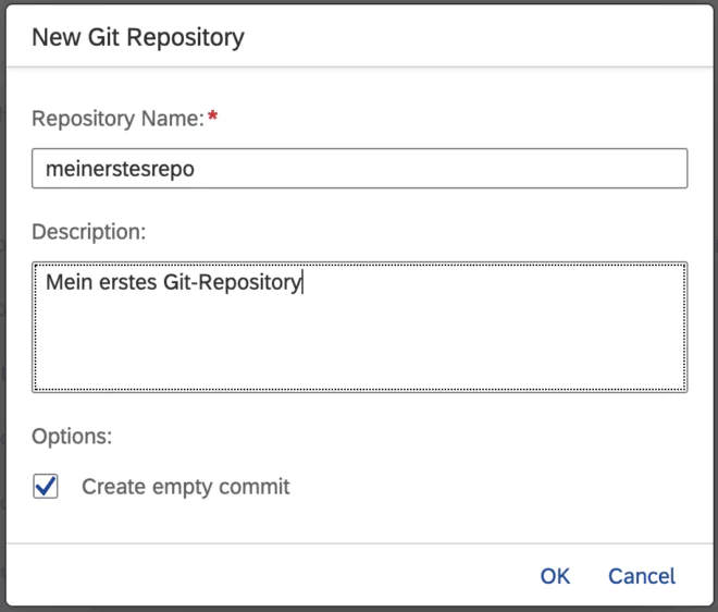 Git-Repository benennen