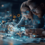 IT-Mitarbeiter mit digitaler Software