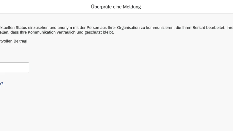 Status der Meldung prüfen