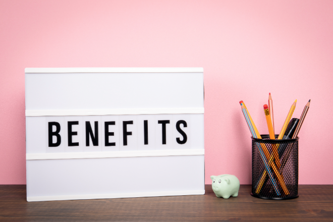 Corporate Benefits sign